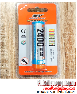 MP ICR18650-2400mAh, Pin sạc 18650 lithium 3.7v ICR18650-2400mAh chính hãng (Vỉ 1viên)